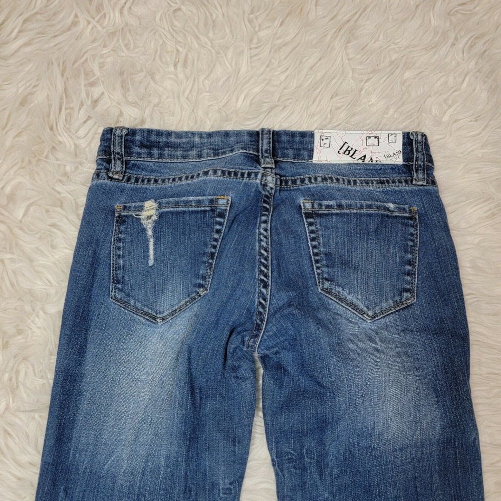 Blank Denim Women's Size 25 Straight Leg Jeans Distressed Stone Wash Stretch D - Picture 8 of 10